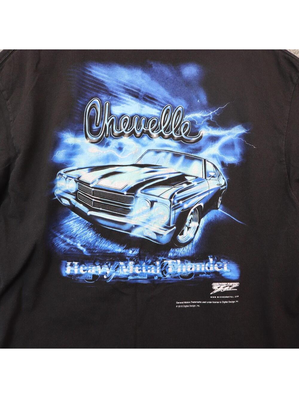 Chevrolet Racing T-Shirt XL Men Flames Biker Chevy